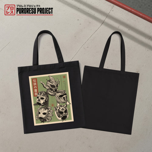 Japanese Wrestling Mask Legends Canvas Tote Bag