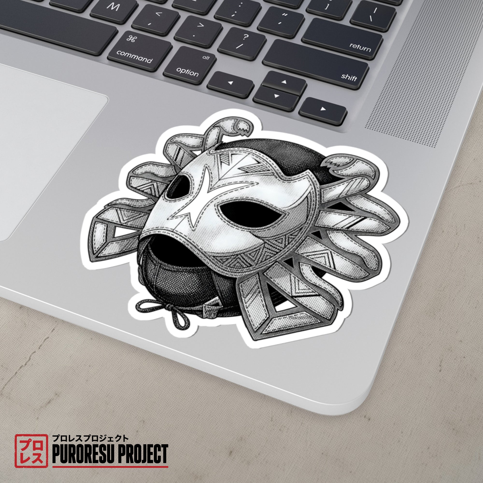 Crab Mask Wrestling Sticker