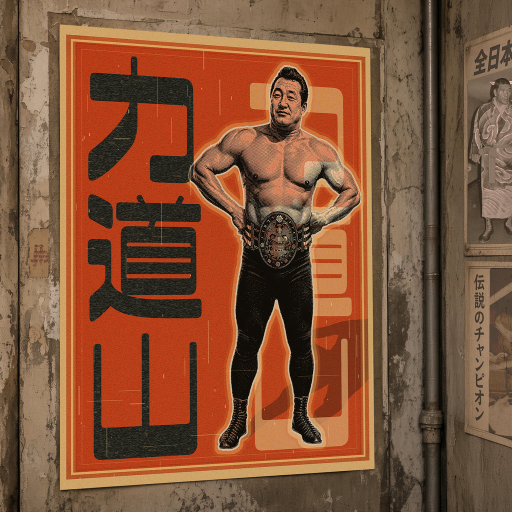 Puroresu Legend Wrestling Satin Poster (16" x 20")